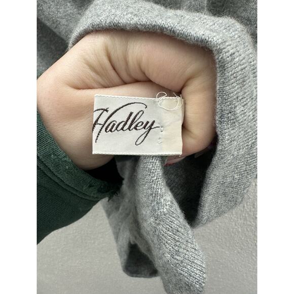 Full Fashioned Hadley Womens Shirt Size 34 Gray Short Sleeve Imported Cashmere - Picture 5 of 10